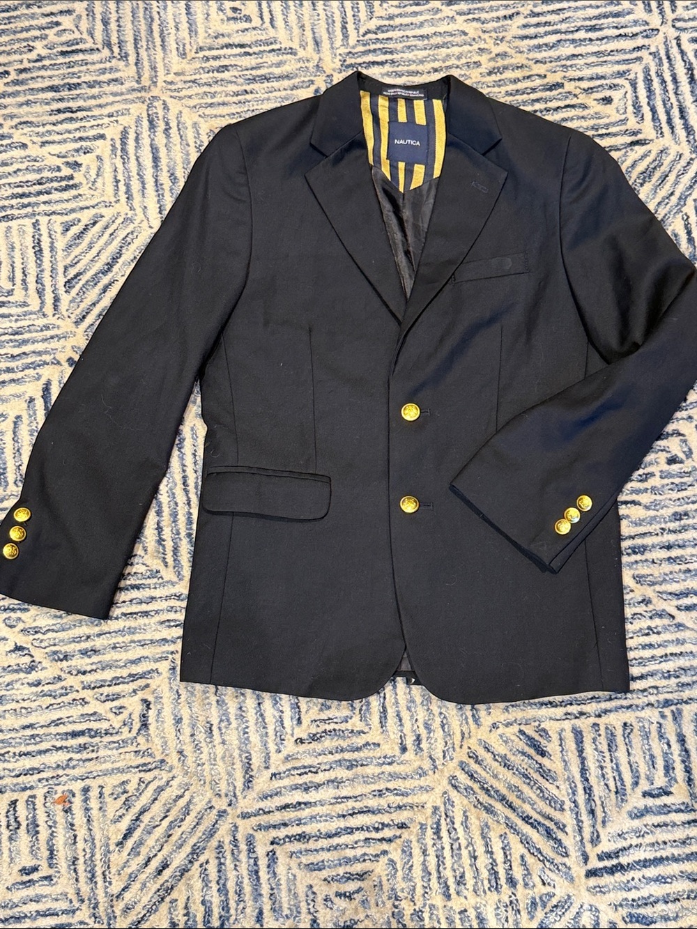 Nautica kids Dark Navy Blazer with Gold-Tone Buttons